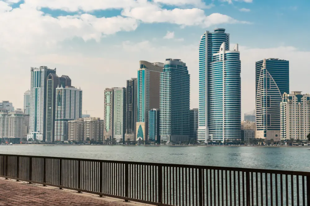 Real estate investment Sharjah with modern waterfront properties